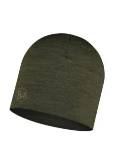 Buff Lightweight Merino-uld Hue - Solid Bark (mørkegrøn)