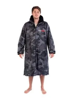 Advance Long Sleeve Surf Poncho | Voksne | Black Camo/Black