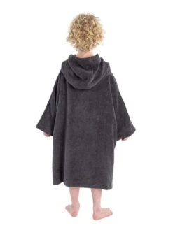 Frotté Badeponcho | Børn | Slate/Grey -BUB Snow Butik dryrobe frotte badeponcho boern slategrey 580x773p 2