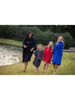 Frotté Badeponcho | Børn | Slate/Grey -BUB Snow Butik dryrobe frotte badeponcho boern slategrey 580x773p 4