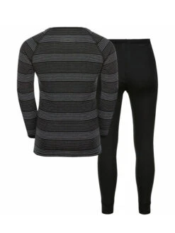 BUB Snow Butik -BUB Snow Butik odlo kids active warm eco base layer skiundertoejssaet boern black melange 580x773p 1