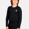 Odlo Kids Active Warm Eco Base Layer Skiundertrøje - Børn - Black -BUB Snow Butik odlo kids active warm eco base layer skiundertroeje boern black 580x773p