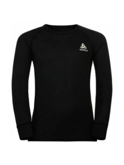 Odlo Kids Active Warm Eco Base Layer Skiundertrøje - Børn - Black -BUB Snow Butik odlo kids active warm eco base layer skiundertroeje boern black 580x773p 2