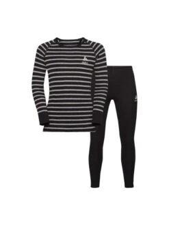 Odlo Kids Active Warm Skiundertøj Sæt | Børn | Black Stripe
