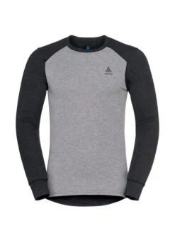 Odlo Men's Active Warm Base Layer Skiundertøjssæt - Herre - Dark Grey Melange/Grey Melange -BUB Snow Butik odlo mens active warm base layer skiundertoejssaet herre dark grey melangegrey melange 580x773p 2