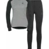 Odlo Women's Active Warm Eco Skiundertøj Sæt - Dame - Dark Grey -BUB Snow Butik odlo womens active warm eco skiundertoej saet dame dark grey 580x773p