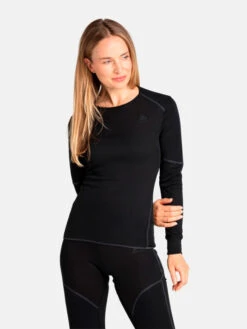 Odlo Women's Active X-warm Base Layer Skiundertrøje - Dame - Black