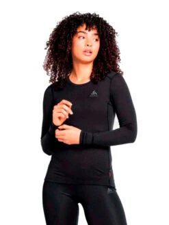 Odlo Women's Merinould Skiundertrøje - Dame - Black