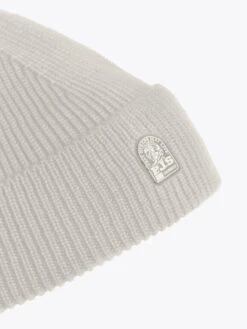 PARAJUMPERS Plain Beanie Strikhue - Unisex - Milk -BUB Snow Butik parajumpers plain beanie strikhue unisex milk 580x773p 3