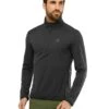 Salomon OUTRACK HALF ZIP MIDLAYER TIL HERRER | BLACK -BUB Snow Butik salomon outrack half zip midlayer til herrer black 580x773p