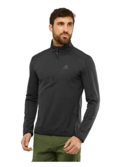 Salomon OUTRACK HALF ZIP MIDLAYER TIL HERRER | BLACK